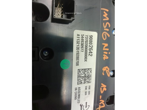 90802642 MANDO CLIMA OPEL INSIGNIA A (G09)|Desguaces La Cabaña