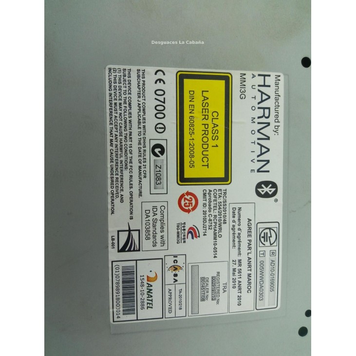 8R1035670J MODULO RADIO AUDI A5 (8T3) |Desguaces La Cabaña