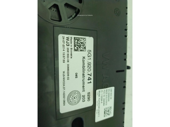 5G1920741 CUADRO INSTRUMENTOS VW GOLF VII (5G1, BQ1, BE1, BE2)|Desguaces La Cabaña