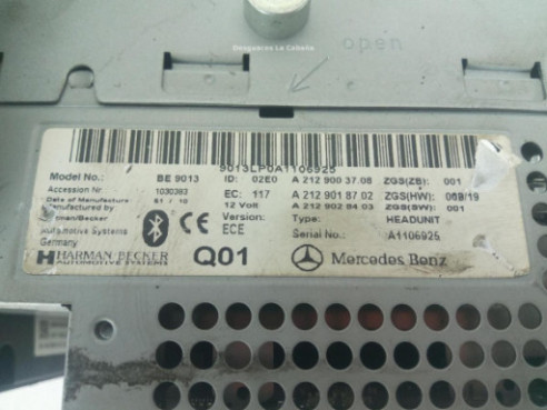 A2129003708 MODULO RADIO MERCEDES BENZ CLASE E (W212) |Desguaces La Cabaña