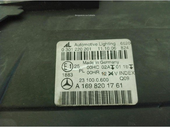 A1698201761 FARO IZQUIERDO MERCEDES BENZ CLASE B (W245)|Desguaces La Cabaña