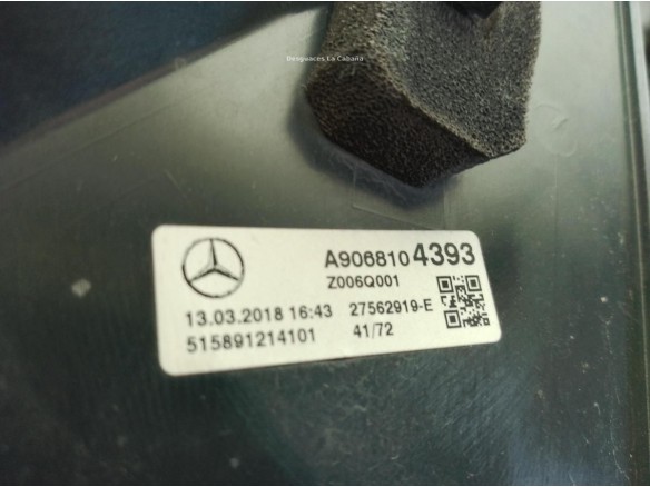 A9068104393 ESPEJO DER MERCEDES BENZ SPRINTER 3,5-t Furgón (906)|Desguaces La Cabaña
