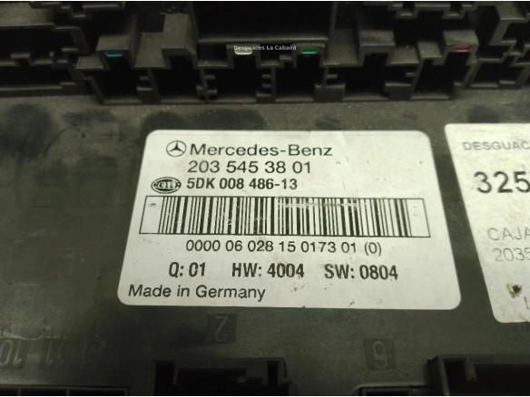 2035453801 CAJA FUSIBLES EXTERIOR (BSM) MERCEDES BENZ CLASE C (W203)|Desguaces La Cabaña