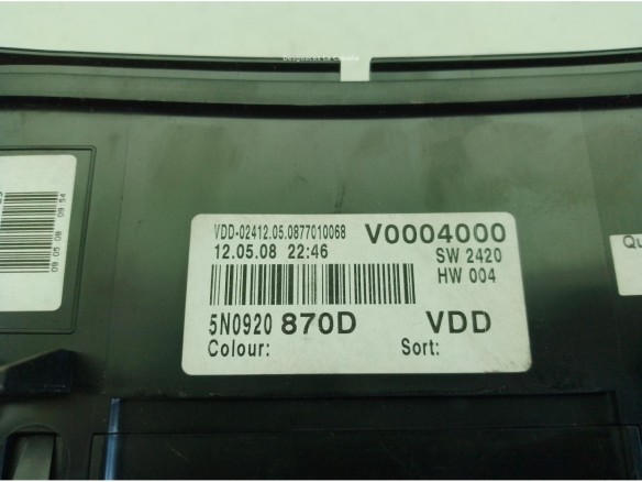 5N0920870D Z03 CUADRO INSTRUMENTOS VW TIGUAN (5N_)|Desguaces La Cabaña