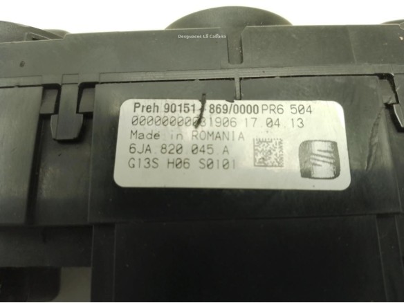 MANDO CALEFACCION SEAT TOLEDO IV (KG3)|Desguaces La Cabaña