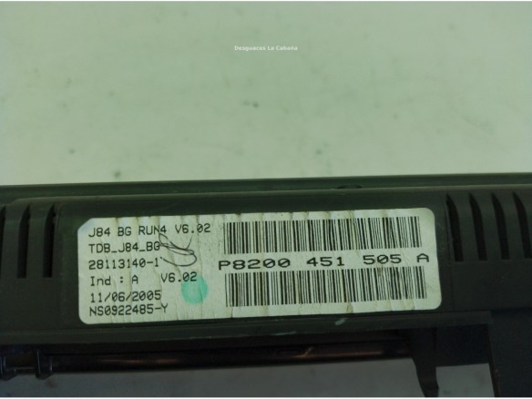 8200704464, 8200451505A CUADRO INSTRUMENTOS RENAULT SCENIC II (JM0/1_)|Desguaces La Cabaña