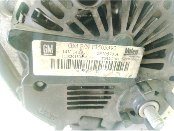 13512755 ALTERNADOR CHEVROLET AVEO Fastback (T300)|Desguaces La Cabaña