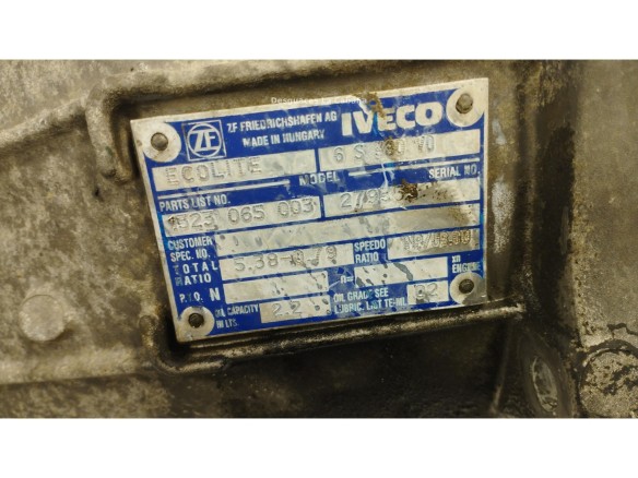 6S380VO CAJA CAMBIOS IVECO DAILY III Caja/Chasis|Desguaces La Cabaña