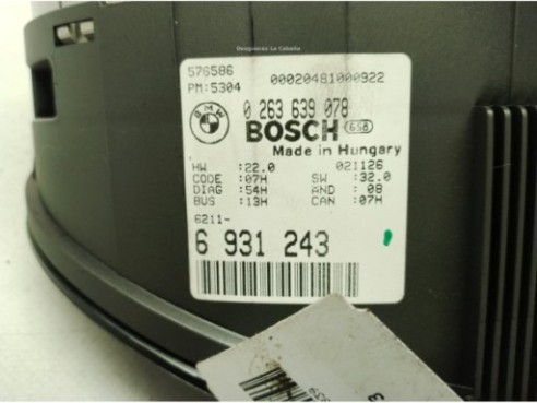 6931243,0263639078, CUADRO INSTRUMENTOS BMW 3 (E46)|Desguaces La Cabaña