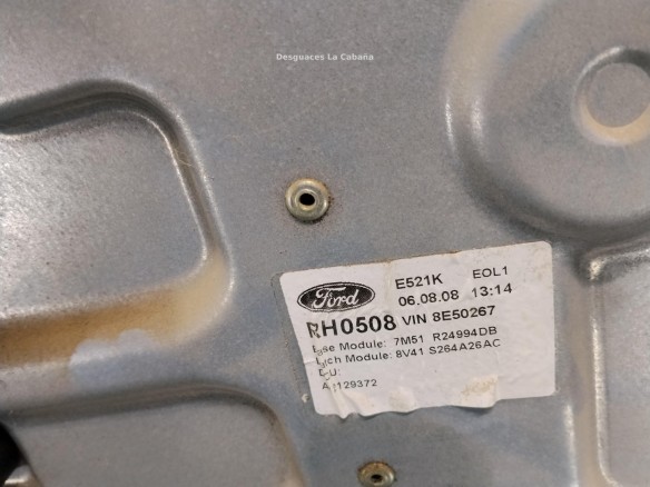 1738648 ELEVALUNAS PUERTA LAT TRA DER FORD KUGA I|Desguaces La Cabaña