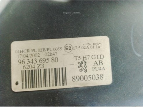6204Z3,9634369580 FARO IZQUIERDO PEUGEOT 307 SW (3H)|Desguaces La Cabaña