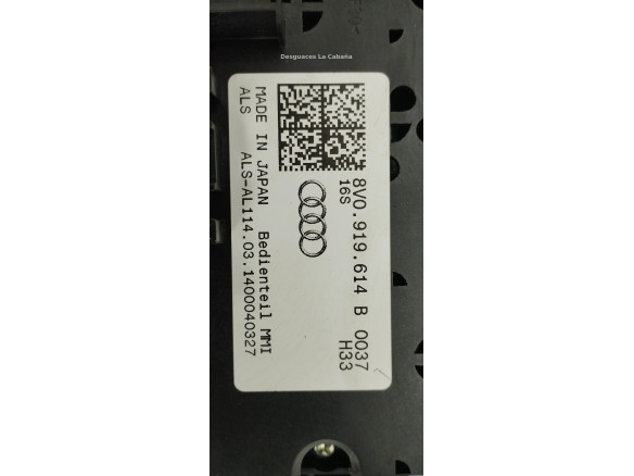 8V0919614B MANDO MULTIMEDIA AUDI A3 (8V1, 8VK) |Desguaces La Cabaña