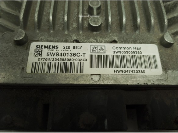 9653059380 CENTRALITA MOTOR PEUGEOT PARTNER ORIGIN Furgón (5)|Desguaces La Cabaña