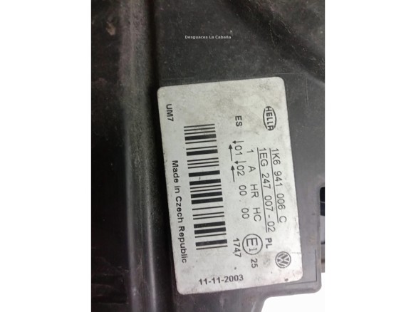 1K6941030C FARO DERECHO VW GOLF V (1K1)|Desguaces La Cabaña
