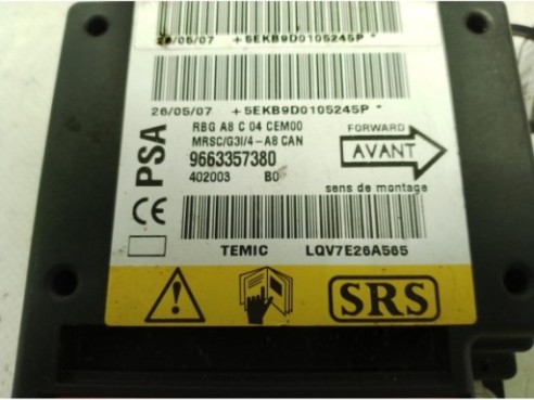 9663357380 CENTRALITA AIRBAG CITROEN C3 I (FC_)|Desguaces La Cabaña