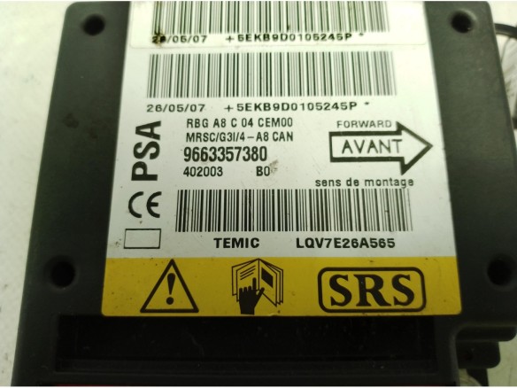 9663357380 CENTRALITA AIRBAG CITROEN C3 I (FC_)|Desguaces La Cabaña