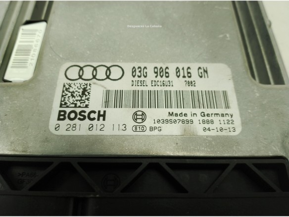 03G906016GN, CENTRALITA MOTOR AUDI A4 (8EC, B7)|Desguaces La Cabaña