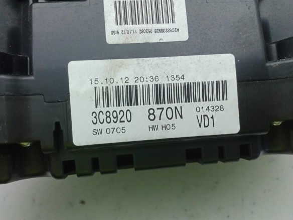 3C8920870N CUADRO INSTRUMENTOS VW CC (358)|Desguaces La Cabaña