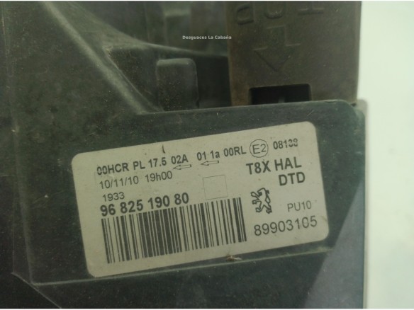 6206N9, 9682519080 FARO DERECHO PEUGEOT 3008 Limusina (0U_)|Desguaces La Cabaña