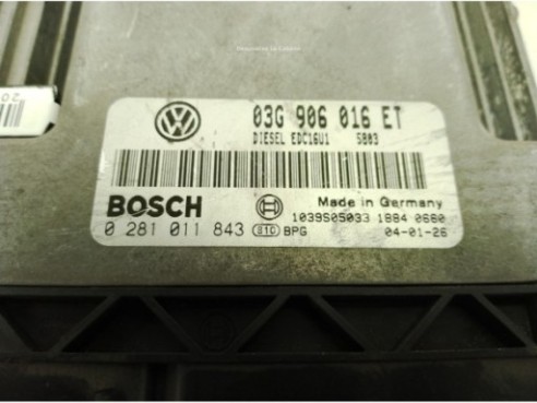 0281011843,03G906016ET, CENTRALITA MOTOR VW GOLF V (1K1)|Desguaces La Cabaña