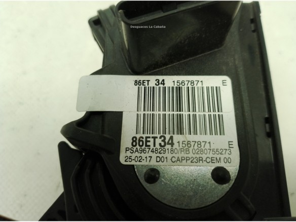 86ET341567871 POTENCIOMETRO ACELERADOR PEUGEOT 308 SW II|Desguaces La Cabaña