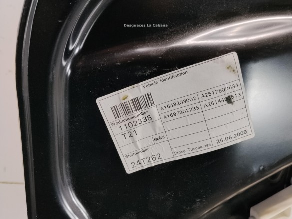   ELEVALUNAS PUERTA LAT TRA DER MERCEDES BENZ CLASE R (W251, V251)|Desguaces La Cabaña