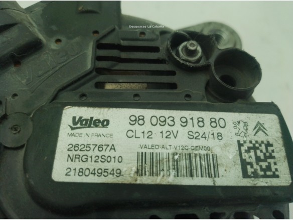 9809391880 ALTERNADOR PEUGEOT 308 II|Desguaces La Cabaña