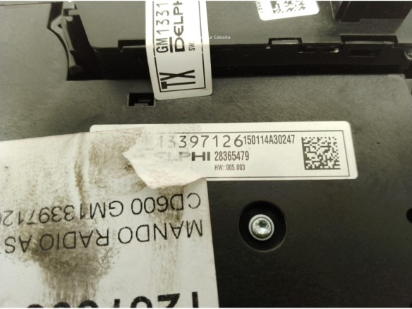 GM13397126 MANDO RADIO OPEL ASTRA J|Desguaces La Cabaña