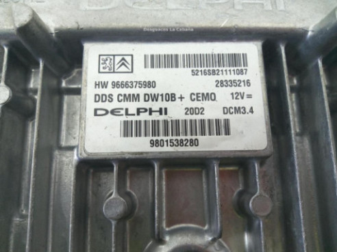 9801538280,9666375980, CENTRALITA MOTOR PEUGEOT 508 |Desguaces La Cabaña