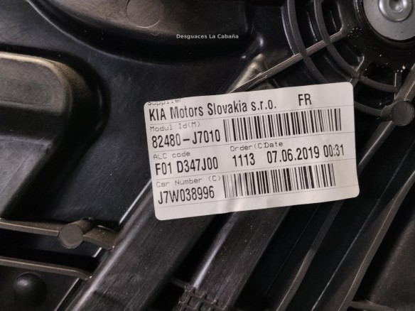 82481J7000 ELEVALUNAS PUERTA LAT DEL DER KIA CEED Sportswagon (CD)|Desguaces La Cabaña