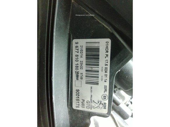 1685353580, 9677810180 FARO IZQUIERDO PEUGEOT 2008|Desguaces La Cabaña