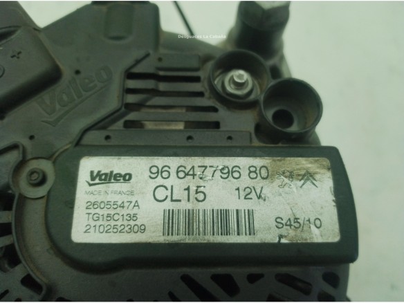 9678048880, 9664779680 ALTERNADOR PEUGEOT 3008 Limusina (0U_)|Desguaces La Cabaña