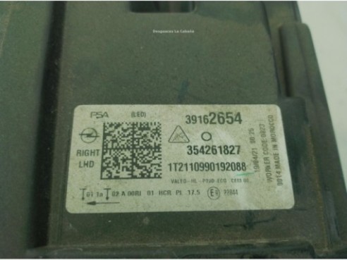 9829522580, 39162654 FARO DERECHO OPEL CORSA F|Desguaces La Cabaña