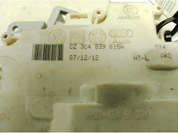 3C4839015A CERRADURA PUERTA LAT TRA IZQ VW PASSAT (3C2)|Desguaces La Cabaña
