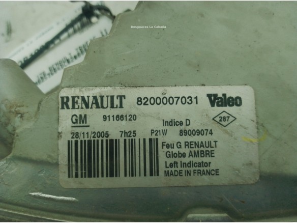 8200257684, 8200007031 PILOTO DEL IZQ RENAULT TRAFIC II Autobús (JL)|Desguaces La Cabaña