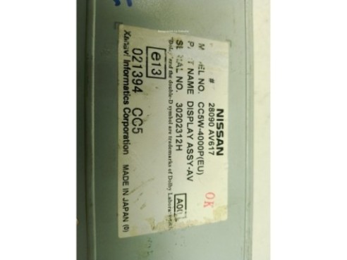 28090AV617, DISPLAY NISSAN PRIMERA Hatchback (P12)|Desguaces La Cabaña
