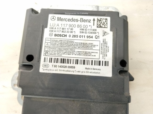  1728603002 KIT AIRBAGS + SALPICADERO + CINTURONES O ANCLAJE + CENTRALIT MERCEDES BENZ CLASE A (W176)|Desguaces La Cabaña