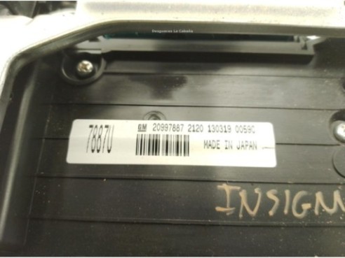 20997887 MANDO RADIO OPEL INSIGNIA A (G09)|Desguaces La Cabaña