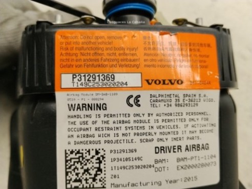 31291369 AIRBAG IZQ VOLVO V40 Fastback (525, 526)|Desguaces La Cabaña
