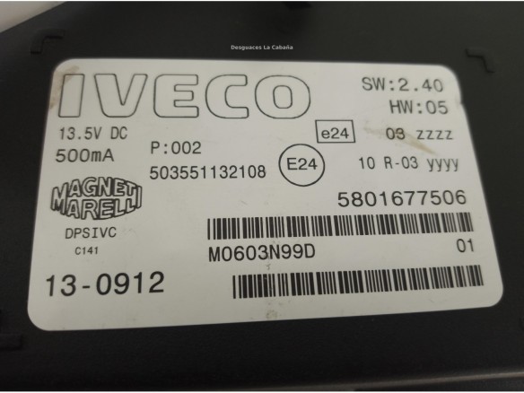 5801677506 PANTALLA MULTIMEDIA IVECO Stralis|Desguaces La Cabaña