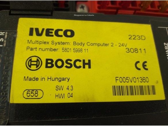 5801599811 F005V01360 CAJA FUSIBLES EXTERIOR (BSM) IVECO Stralis|Desguaces La Cabaña