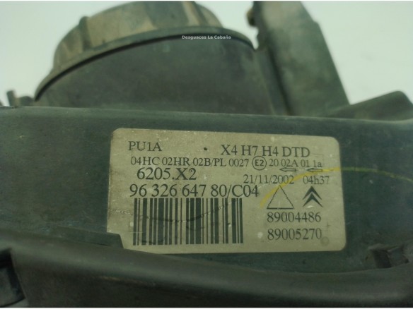 6205X2, 9632664780 FARO DERECHO CITROEN C5 I (DC_)|Desguaces La Cabaña