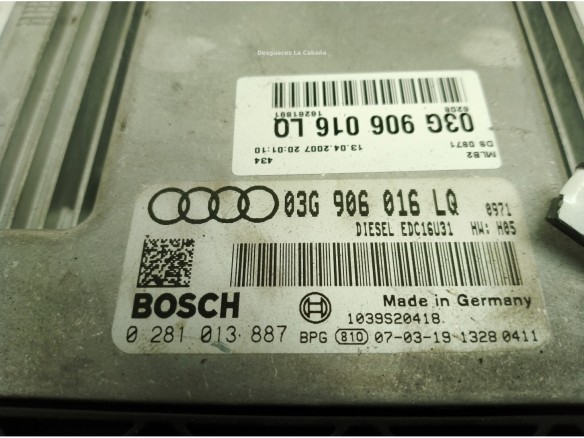 03G906016LQ CENTRALITA MOTOR AUDI A4 (8EC, B7)|Desguaces La Cabaña