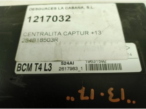  284B18503R CENTRALITA MOTOR RENAULT CAPTUR (J5_, H5_)|Desguaces La Cabaña