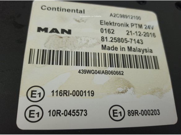 81258057143 MODULO ELECTRONICO  MAN TGX|Desguaces La Cabaña