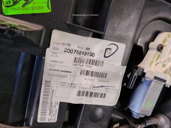   ELEVALUNAS PUERTA LAT TRA IZQ DODGE NITRO|Desguaces La Cabaña