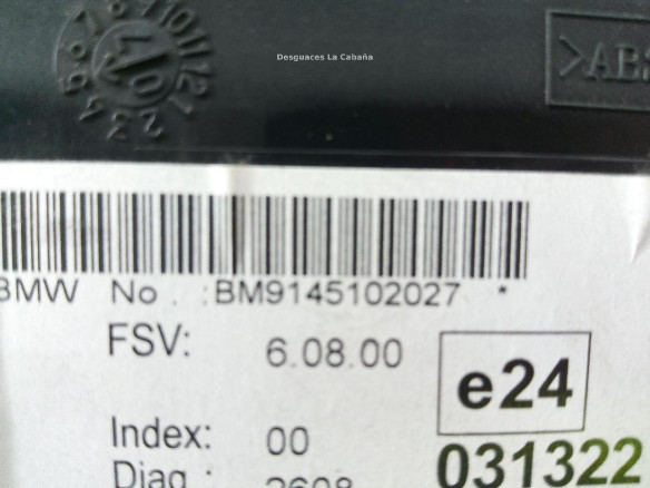 BM9145102027 PANTALLA MULTIMEDIA BMW 5 (E60) |Desguaces La Cabaña