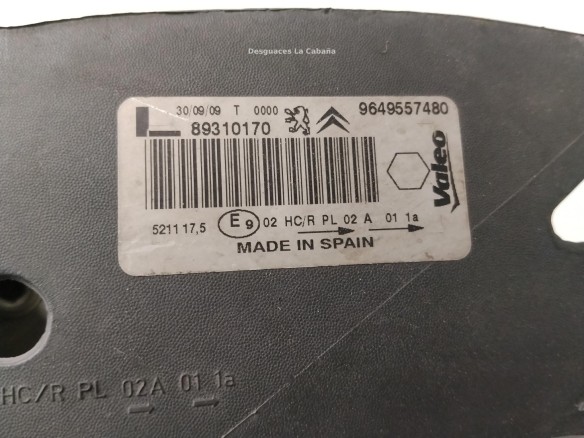 620837 FARO IZQUIERDO CITROEN XSARA PICASSO (N68)|Desguaces La Cabaña