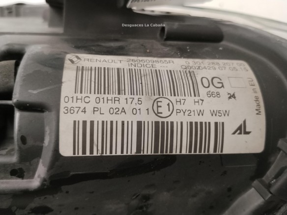260605817R FARO IZQUIERDO RENAULT MEGANE III Fastback (BZ0_)|Desguaces La Cabaña