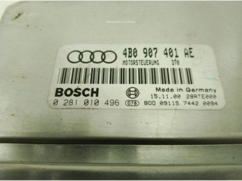 0281010496,4B0907401AE, CENTRALITA MOTOR AUDI A6 (4B2, C5)|Desguaces La Cabaña